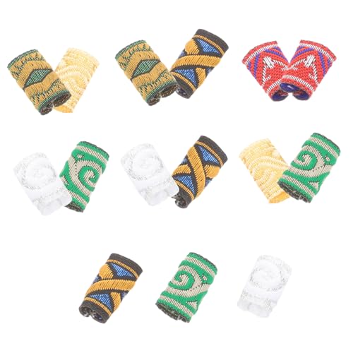 DONFAMDS 15 Stück Dreadlocks Haarmanschetten aus Stoff Bunte Haarflechtringe für Zöpfe Dreadlocks und Dekoratives Haar Zubehör für Damen und Herren von DONFAMDS