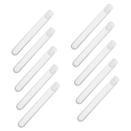 DONFAMDS 15stücke Transparente Kunststoff-reagenzgläser Mit Deckel Aufbewahrungsbehälter Für Mascara-stäbchenröhrchen Leere Röhrchen Bürste Für Partygeschenke Und Experimente von DONFAMDS