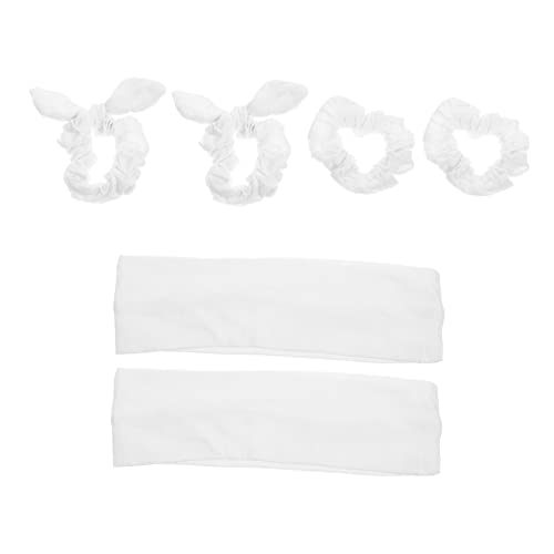 DONFAMDS Haarband Für Frauen Elastische Haargummis Mit Niedlichen Hasenohren 6 Stück Baumwolle Flexibel Und Langlebig Für Pferdeschwanz Und Alltagsgebrauch Kopfschmuck Für Mädchen von DONFAMDS
