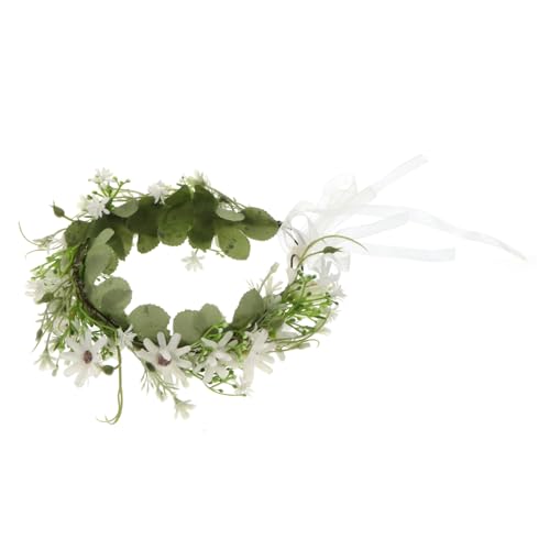 DONFAMDS 1Stück Blumenkranz Stirnband für Damen Schlichte Haardekoration mit Süßem Design Hochzeiten Partys und Sommer Hochwertiges Material das Angenehm von DONFAMDS