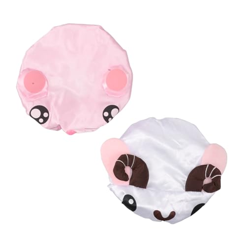 DONFAMDS 2 Pcs Kinder Doppelschicht Duschkappe Wasserdichtem Badhut Für Babys Bequem von DONFAMDS