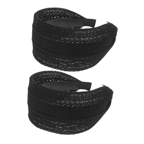 DONFAMDS 2 Stück Breiter Haarschmuck für Damen Rutschfeste Atmungsaktive Kopfband mit Zähnen für Gesichtswäsche und Make Up Boho Stil Vielseitiges Haaraccessoire von DONFAMDS