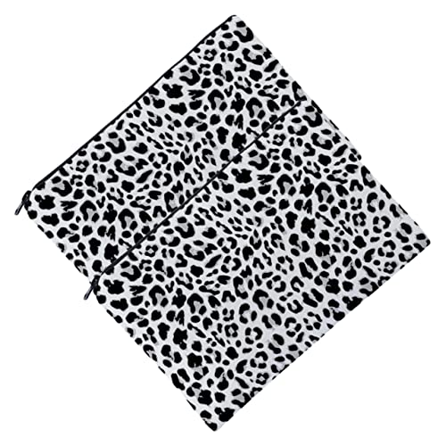 DONFAMDS 2 Stück Kosmetiktasche Leopard Print Kleine Schminktasche mit Reißverschluss Große Kapazität Handlich Leicht für Reisen und Alltag Damen Make Up Organizer Tasche von DONFAMDS