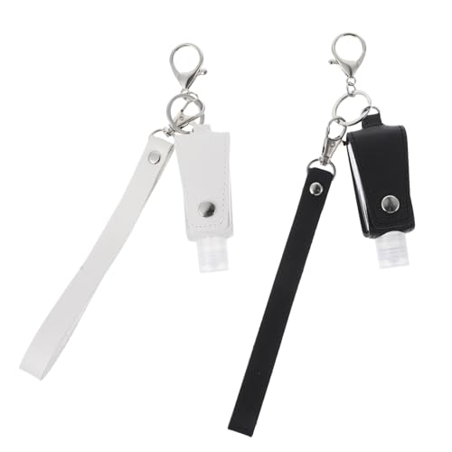 DONFAMDS 2 Stück Nachfüllbare Reise quetschflaschen Schlüsselanhänger Auslaufsichere Handspenderflaschen für Lotion und Flüssigkosmetik Tragbare Leere Reiseflaschen für Damen und Herren von DONFAMDS