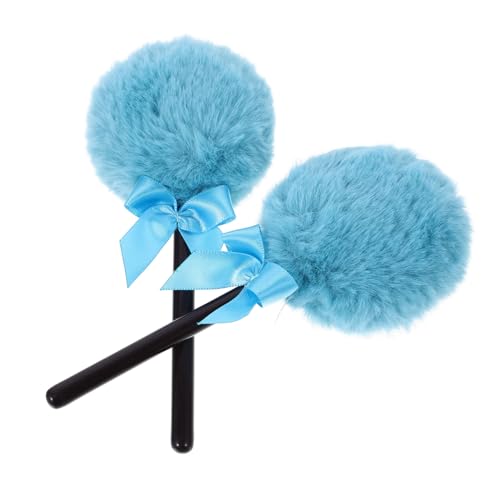 DONFAMDS 2 Stück Puderquaste Mischen Loses Pulver Puff- Mineral Für Körper Puff Make-up-schwämme Gesicht Kissen Puste Machen Mini-make-up- Pulverpuffs Lange Haare Blue von DONFAMDS