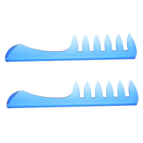 DONFAMDS 2 Stück Retro Breiter Zahnkamm für Männer für Dickes und Lockiges Haar Kunststoff Stylingkamm für Friseure und Persönliche Nutzung Haarstyling Werkzeug von DONFAMDS