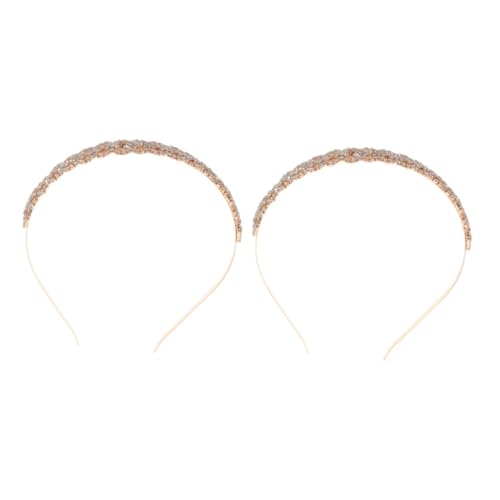DONFAMDS 2 Stück Rhinestone Stirnband für Bräute Haaraccessoire für Damen Stilvolle Kopfbedeckung für Formelle Anlässe Leicht und Bequem für Hochzeiten und Besondere Veranstaltungen von DONFAMDS