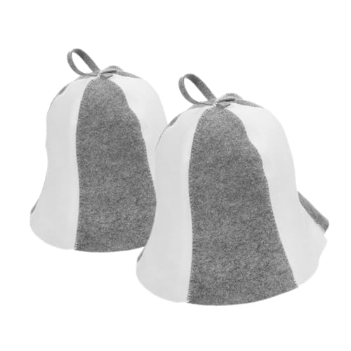 DONFAMDS 2stücke Filz Sauna Hut Für Damen Und Herren Bequeme Und Anpassbare Mütze Für Sauna Und Dampfbad Elegantes Design Zubehör von DONFAMDS