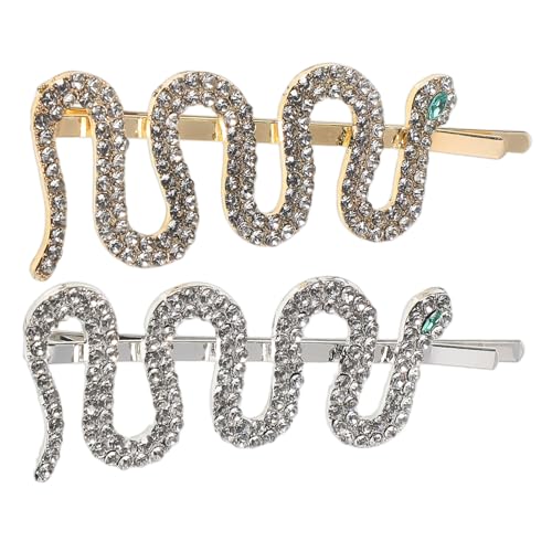 DONFAMDS 2 Stück Schlangenhaarnadel Haarspange Aus Metall Haarspangen Für Mädchen Haarspangen Für Frauen Dekorative Haarkrallen Haarschmuck Braut Haarspange Haarstylingzubehör Strass von DONFAMDS