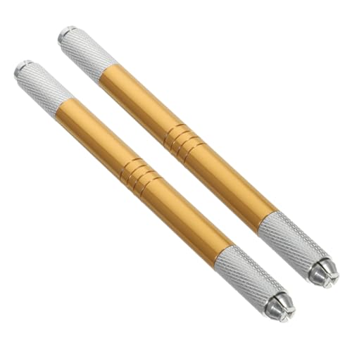 DONFAMDS 2stücke Microblading Augenbrauenstift Wasserdichter Tattoo Pen Für Anfänger Und Profis Für Salon Und Heimanwendungen Präzise Augenbrauenzeichnung Goldfarben von DONFAMDS