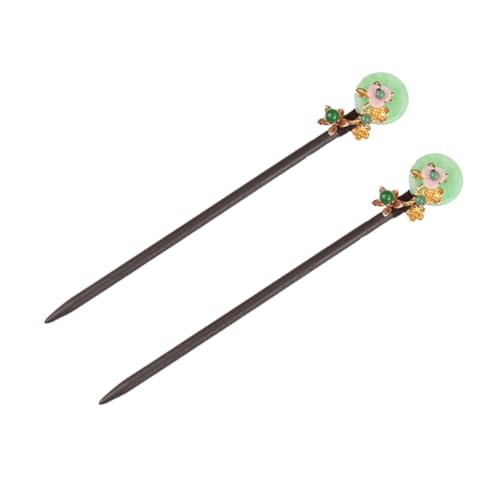 DONFAMDS 2 Stück Teiliges Holz haarstäbchen Retro Chinesischer Haarstab Haarnadel für Damen Mädchen Vielseitig für Hochzeit Party Alltag Cosplay Hautfreundlich und Langlebig von DONFAMDS