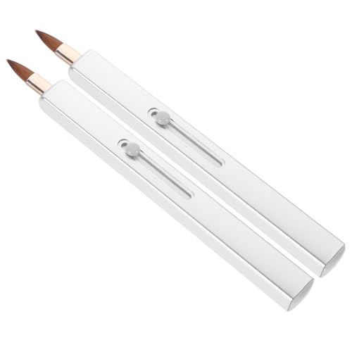 DONFAMDS 2 Stück Verstellbare Lippenpinsel mit Schutzkappe Präzise Lipgloss Lippenstiftapplikation Kompakt und Tragbar für Damen Langlebiger Make up pinsel für Flüssige Kosmetik von DONFAMDS