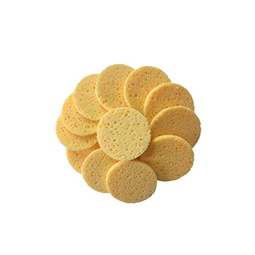 DONFAMDS 20 Stück Hautfreundliche Makeup Reinigungspads aus Zellulose Runde Gesichtsschwämme für Sanfte Gesichtsreinigung und Makeup Entfernung für Empfindliche Haut von DONFAMDS