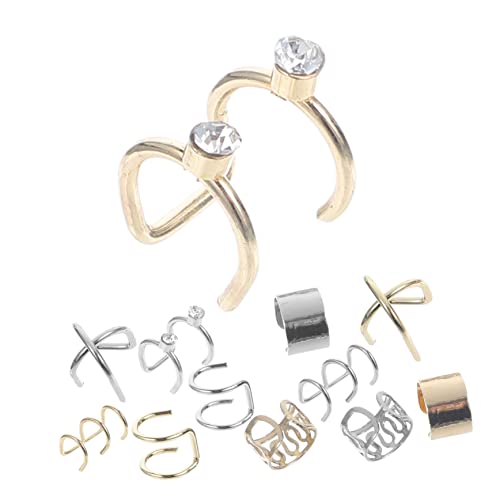 DONFAMDS 24Stücke Teiliges Ohrmanschetten für Männer Verschiedene Stile Clip Knorpelmanschetten für Halloween Partys und Robust von DONFAMDS