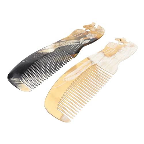 DONFAMDS 2Stücke Damen Massagekamm aus Ochsenhorn Antistatische Kopf Massagebürste für Entspannende Meridian Massage Einzigartiges Design mit Abgerundeten Zähnen Perfektes DONFAMDS 2Stücke Damen Massagekamm aus Ochsenhorn Antistatische Kopf Massagebürste für Entspannende Meridian Massage Einzigartiges Design mit Abgerundeten Zähnen Perfektes von DONFAMDS