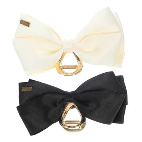DONFAMDS 2 Stück Haarklammern Mit Schleife Für Frauen Große Haarspangen Klassisches Design Für Dickes Haar Haarschmuck Für Party Und Alltag von DONFAMDS