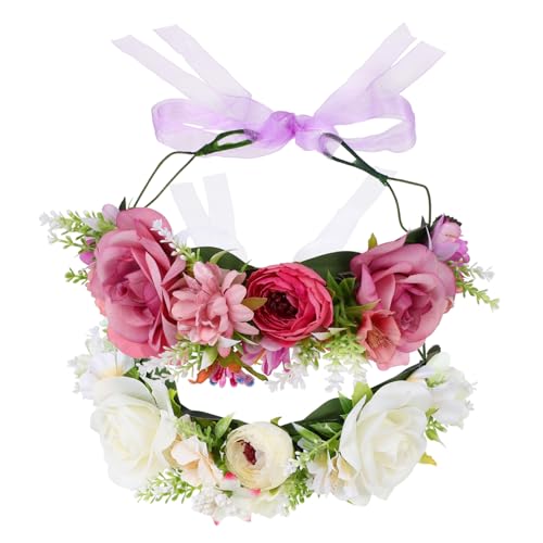 DONFAMDS 2Stücke Handgemachtes Haarband Für Hochzeit Und Party Stilvolles Rosenblüten Stirnband Eleganter Haarschmuck Für Besondere Anlässe Und Fotoshootings DONFAMDS 2Stücke Handgemachtes Haarband Für Hochzeit Und Party Stilvolles Rosenblüten Stirnband Eleganter Haarschmuck Für Besondere Anlässe Und Fotoshootings von DONFAMDS