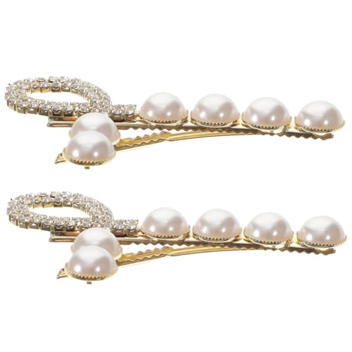 DONFAMDS 2stücke Elegante Perlen-haarclips Für Frauen Stilvolle Haarschmuck-accessoires Für Hochzeiten Und Besondere Anlässe Für Dickes Haar Und Vielseitig Einsetzbar von DONFAMDS