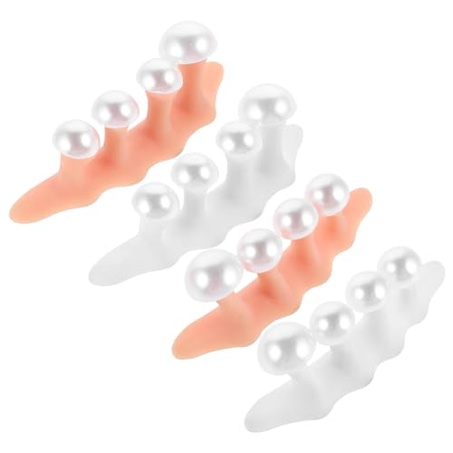 DONFAMDS 2sätze Silikon Zehentrenner Für Männer Und Frauen Fingertrenner Zehensplitter Mit Perlweiß Und Hautfarbe Maniküre-pediküre-werkzeug Kompakt Und Tragbar von DONFAMDS