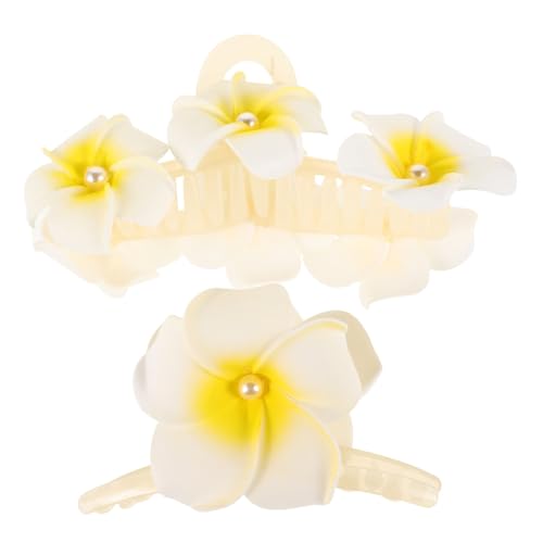 DONFAMDS 2stücke Frauen Haarklammer Mit Blumenmotiv Große Haarclips Für Eleganten Haarstil Für Sommerpartys Und Strandurlaub Stabil Und Leicht Zum Frisieren Und Dekorieren von DONFAMDS