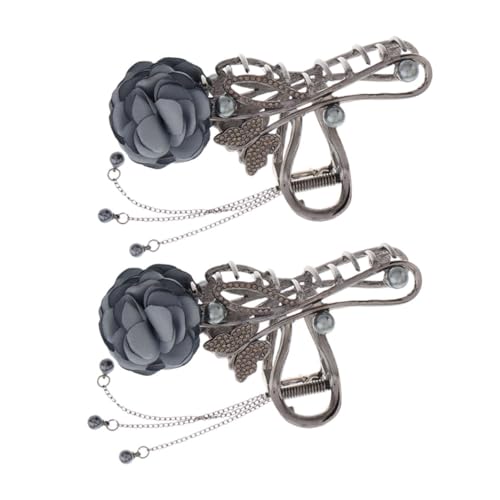 DONFAMDS 2stücke Große Metall-haarklammern Mit Schmetterlingsmotiv Und Blumenmuster Rutschfest Für Dickes Haar Styling-modeaccessoires Für Frauen Und Mädchen von DONFAMDS