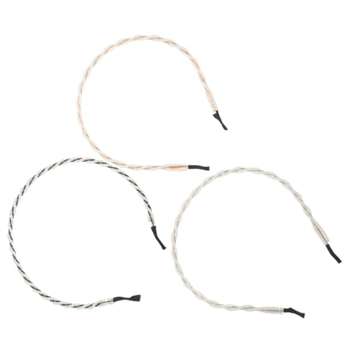 DONFAMDS 3stücke Teiliges Perlen-haarbänder Für Damen Elegante Handgefertigte Schmale Stirnbänder Variierenden Farben Für Verschiedene Frisuren Und Anlässe von DONFAMDS