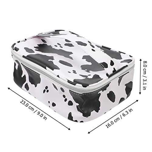 DONFAMDS 3 Stück Teiliges Make Up Organizer mit Kuhfell Muster Große Kapazität Kosmetiktasche für Damen Tragbarer Kulturbeutel für Reisen Leicht und Strapazierfähig zur Aufbewahrung von von DONFAMDS