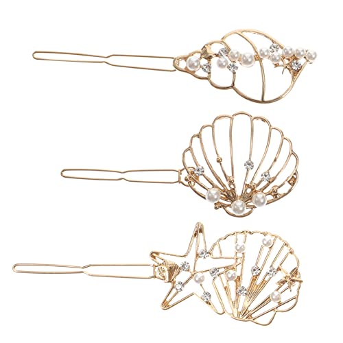 DONFAMDS 3 Stück Teiliges Metalllegierung Haarspangen mit Perlen Leichte Langlebige Damen Haarklammern für Alltag Geburtstag und Hochzeit Eleganter Schmuck für Verschiedene Frisuren von DONFAMDS