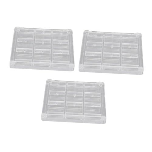 DONFAMDS 3 Stück Teiliges Transparentes Fächer Eyeshadow Sub Package Leerer Kosmetik Organizer für DIY Lidschatten Lippenstift und Kompakte Aufbewahrungsbox für Make Up Zubehör von DONFAMDS