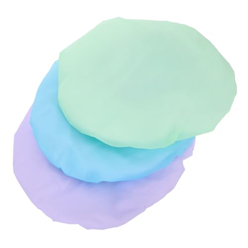 DONFAMDS 3 Stück Teiliges Wasserdichte Duschhaube für Damen Wiederverwendbare Doppellagige Haarhaube aus Ultrafeinem Mikrofasermaterial für Haarfärbung und Behandlungen Elastischer Sitz für von DONFAMDS