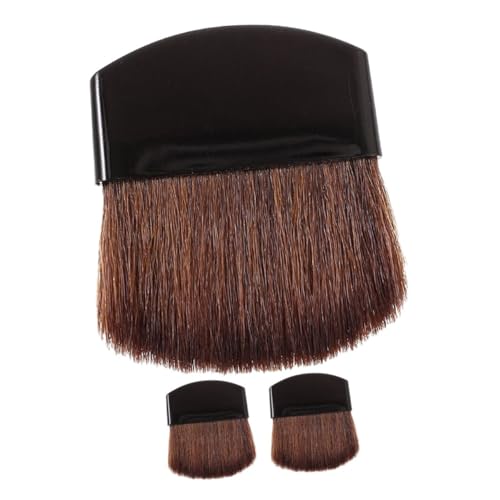 DONFAMDS 3 Stücke Kleiner Make Up Pinsel Satz für Rouge Puder Flüssige Foundation Weiche Borsten Robuster Griff Vielseitig Einsetzbar für Damen Reisegröße von DONFAMDS