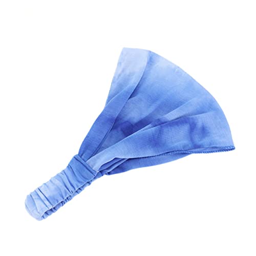 DONFAMDS Baumwoll Haarbänder 3 Stücke Verstellbare Stirnbänder für Damen Tie Dye Breitkrempiges Haarband Komfortables Kopftuch für Yoga und Sport von DONFAMDS