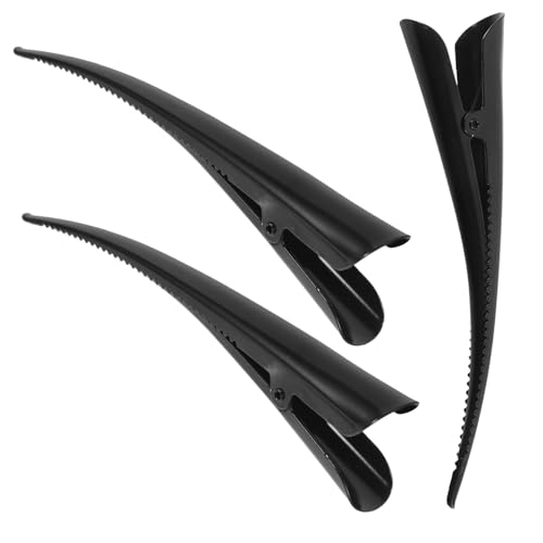 DONFAMDS 3Stücke Metall Haarclips Duckbill Haarklemmen für Damen und Haarschmuck Accessoire Schwarz für Verschiedene Haarstylings von DONFAMDS
