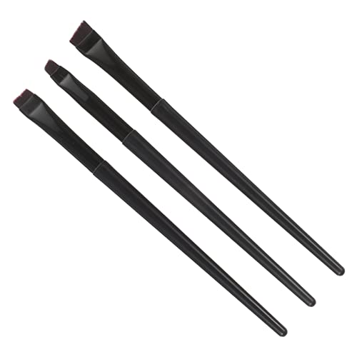 DONFAMDS 3 Stücke Dünne Flache Eyeliner Augenbrauenpinsel Satz Abgewinkelte Make Up Werkzeuge für Präzise Augen Make Up Anwendungen für Frauen von DONFAMDS