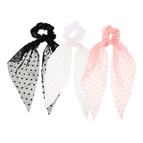DONFAMDS 3 Stücke Band Haargummis Für Frauen Elastische Pferdeschwanz Halter Mit Zufälligen Farben Verstellbar Und Sanft Zu Haaren Haarschmuck Für Damen Und Mädchen Für Alltag Und von DONFAMDS