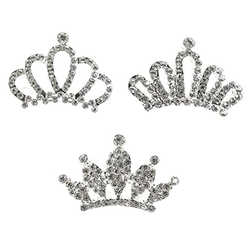 DONFAMDS 3stücke Kleiner Strass-diadem Kamm Für Junge Mädchen Mädchen Tiara Haar Kamm Party Geburtstag Weihnachten Foto Requisiten Outfit Accessoires von DONFAMDS