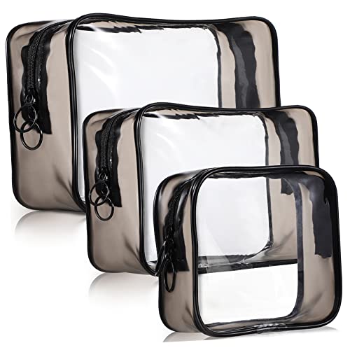 DONFAMDS 3stücke Reise Make-up Organizer Taschen Mit Reißverschluss Transparente Kosmetik Behälter Für Lippenstift Kosmetiktücher Zahnbürsten Leicht Und Praktisch von DONFAMDS