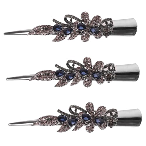 DONFAMDS 3stücke Teiliges Set Vintage Metall Haarklammern Mit Funkelnden Strasssteinen Elegante Haaraccessoires Für Damen Im Retro-stil Für Jeden Anlass von DONFAMDS