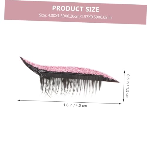 DONFAMDS 4 Paare Selbstklebende Eyeliner und Wimpern Sticker Wasserfest Glitter Rosa Präzise Eye Line Tape Einfach Anzubringen Langanhaltend für Perfektes Augen Make Up von DONFAMDS