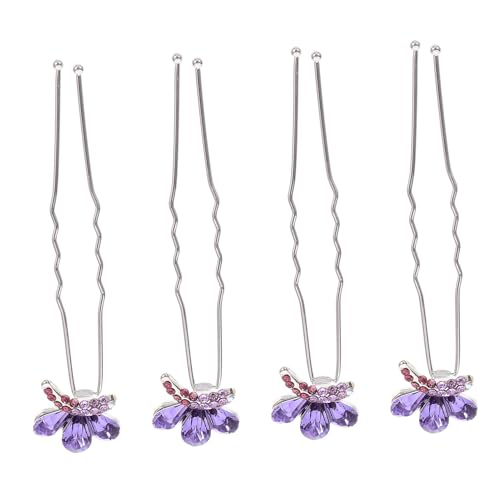 DONFAMDS 4 Stck Teiliges Braut Haarschmuck Schmetterling U Förmige Haarnadeln für Hochzeit Damen Mädchen Elegant Sicher Fester Vielseitig für Verschiedene Frisuren von DONFAMDS