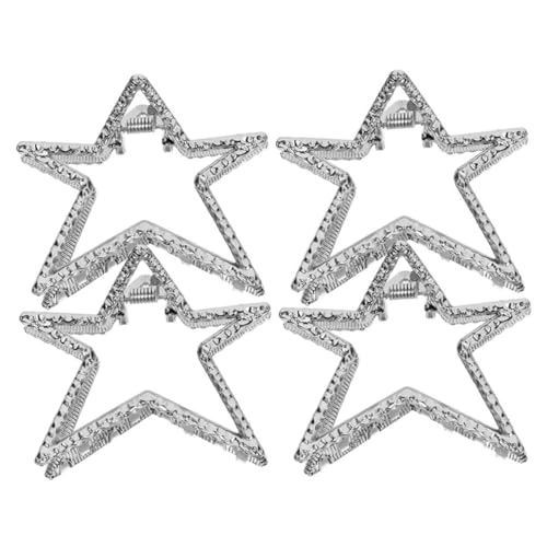 DONFAMDS 4 Stck Teiliges Metall Haarklammern mit Sternmotiv Leichte und Schmerzfreie Haarklammer für Frauen und Mädchen Dekorative Haarschmuckclips für Dünnes und Dickes Haar für Alltag von DONFAMDS