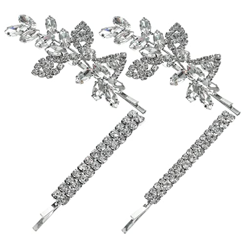 DONFAMDS 4stücke Teiliges Wasserstein Haarklammern Für Bräute Strass Haarschmuck Für Hochzeiten Eleganter Haarschmuck Für Frauen Und Mädchen Vielseitig Für Haartypen von DONFAMDS