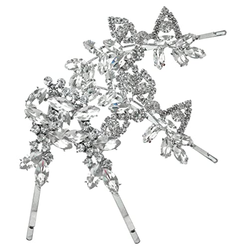DONFAMDS 4stücke Teiliges Rhinestone Haarklammern Für Frauen Hochzeits-haaraccessoires Für Bräute Und Brautjungfern Eleganter Haarschmuck Für Besondere Anlässe Geeignet Für Dünnes von DONFAMDS