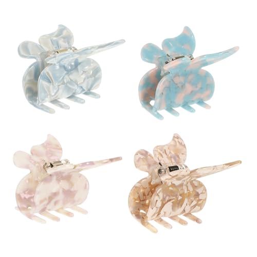 DONFAMDS 4 Stück Teiliges Schmetterling Haarklammern Bunte Haarspangen mit Robustem Design für Damen und Mädchen Eleganter Haarschmuck für Alltag und Feierlichkeiten von DONFAMDS