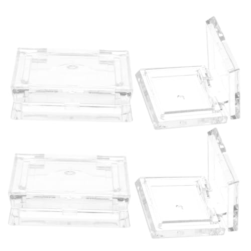 DONFAMDS 4 Stück Transparente Quadratische Mini Lidschattenbox Mini Lidschattenpfännchen Set Kosmetik Mini Augenpalette Klare Kleine Lidschattenpfännchen Lidschattenpalette Echter von DONFAMDS