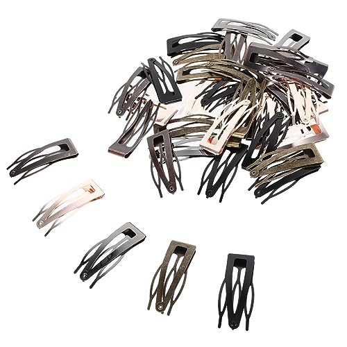 DONFAMDS 40 Stück Metall Haar Clips für Damen Druckknopf Haarnadeln Haarschmuck für Mädchen Haarstyling Zubehör Dekorative Clips von DONFAMDS