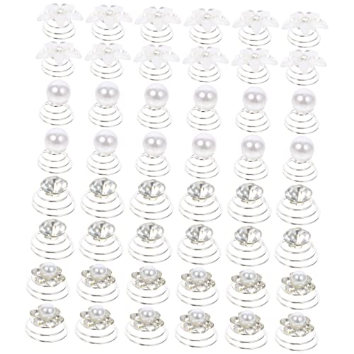 DONFAMDS 48stücke Haarspirale Pin Perle Haarschraube Clip Für Frauen Braut Haarzubehör Zur Verwendung Mit Dutt Oder Flechtfrisuren Für Hochzeiten Partys Und Besondere Anlässe von DONFAMDS