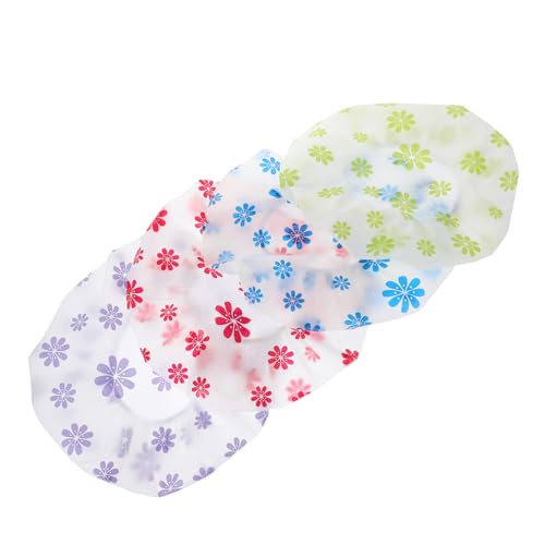 DONFAMDS 4stücke Duschhauben Für Damen Badehut Mit Druckmuster Saunahut Für Langes Haar Duschhauben Für Zöpfe Dekorative Duschhüte Fürs Badezimmer Als Duschutensilien von DONFAMDS