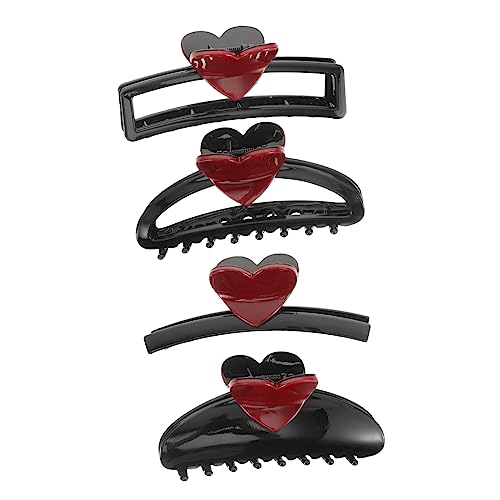 DONFAMDS 4stücke Herz-haarklammern Harz Für Frauen Und Mädchen Geeignet Für Partys Zeremonien Hochzeiten Und Alltag Robust Und Formstabil Für Dickes Feines Und Langes Haar von DONFAMDS