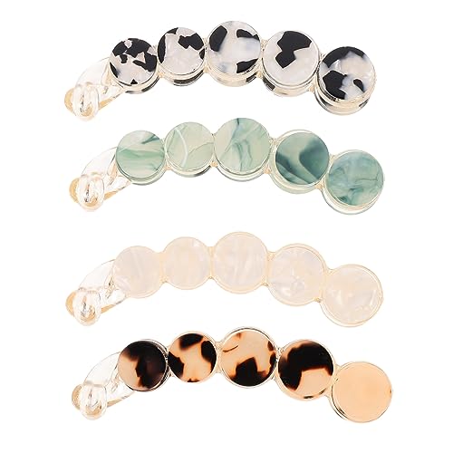 DONFAMDS 4stücke Damen Haarspange Runde Haarnadel Acetat Haarschmuck Haarhalter Für Frauen Mädchen Haar Halter Chic Haar Clips von DONFAMDS